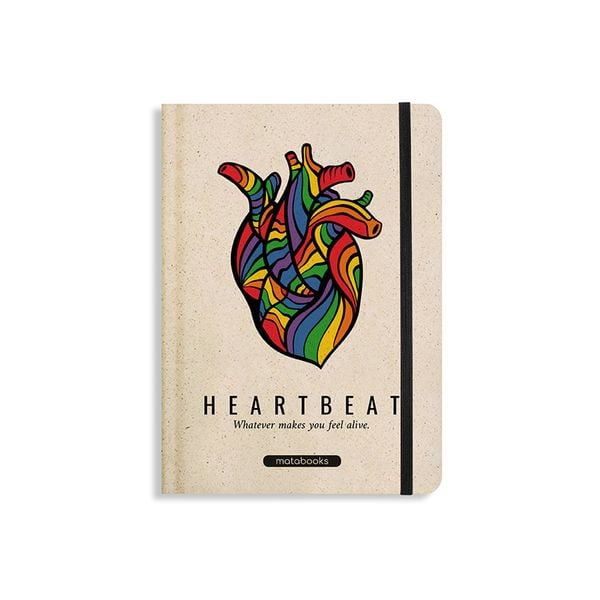 matabooks - Pride Collection Nari Notizbuch A5 'Heartbeat' (punktiert, farbig)
