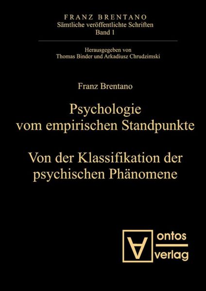 Produktbild: Psychologie vom empirischen Standpunkt. Von der Klassifikation psychischer Ph&auml;nomene