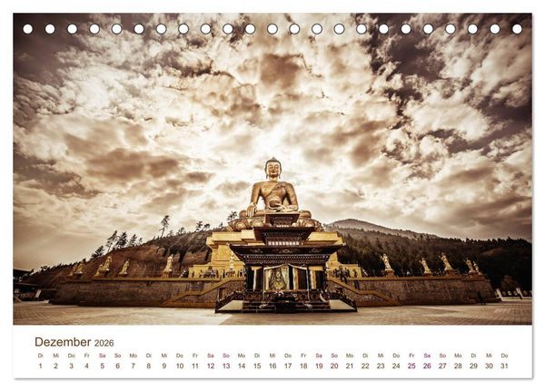 Produktbild: Mystisches Bhutan (Tischkalender 2026 DIN A5 quer), CALVENDO Monatskalender