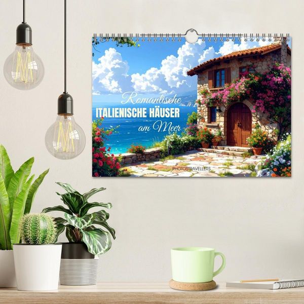 Produktbild: Romantische italienische H&auml;user am Meer (Wandkalender 2027 DIN A4 quer), CALVENDO Monatskalender