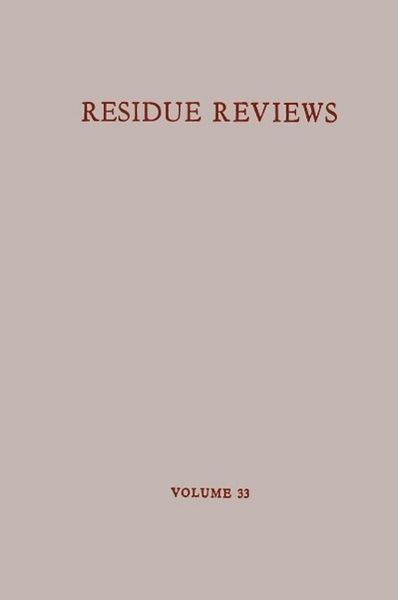 Produktbild: Residue Reviews/R&uuml;ckstandsberichte