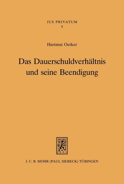 Produktbild: Das Dauerschuldverh&auml;ltnis und seine Beendigung