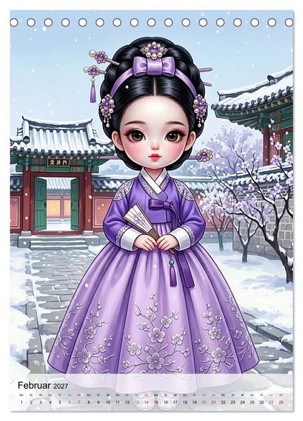 Produktbild: Fabulous Dolls &ndash; Perlen Asiens (Tischkalender 2027 DIN A5 hoch), CALVENDO Monatskalender