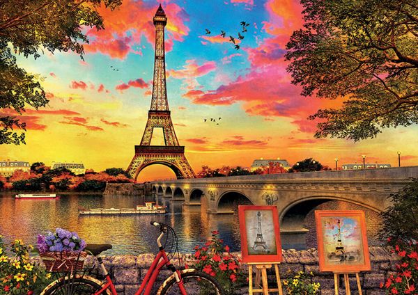 Puzzle Educa Sonnenuntergang Paris 3000 Teile