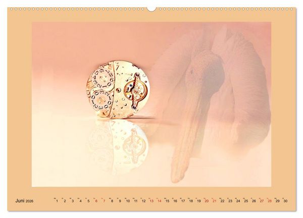 Produktbild: Uhr-Werk-Kunst (Wandkalender 2026 DIN A2 quer), CALVENDO Monatskalender