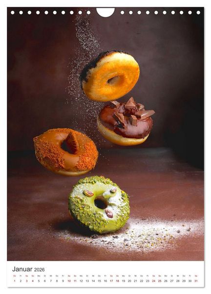 Produktbild: Donuts - Die runden Gaumenfreuden. (Wandkalender 2026 DIN A4 hoch), CALVENDO Monatskalender
