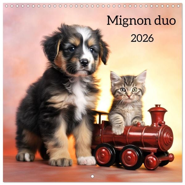 Produktbild: Mignon duo (Calendrier mural carr&eacute; 2026 30x30 cm) Calendrier double avec une page pour vos prises de notes