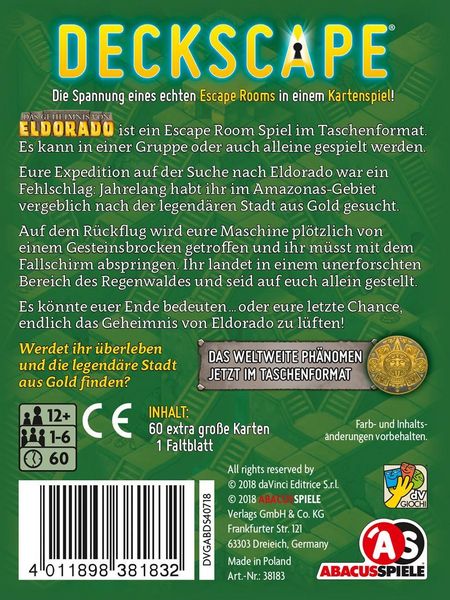 Produktbild: Deckscape - Das Geheimnis von Eldorado