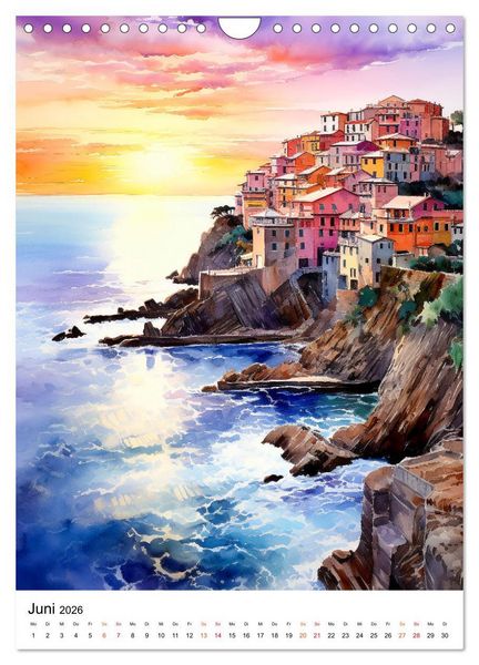 Produktbild: Italienische Riviera - wundersch&ouml;ne K&uuml;ste (Wandkalender 2026 DIN A4 hoch), CALVENDO Monatskalender