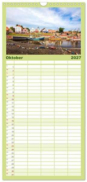 Produktbild: Familienplaner 2027 - Greetsiel und Umzu mit 5 Spalten (Wandkalender, 21 x 45 cm) CALVENDO