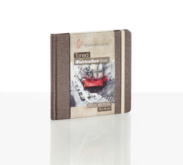 Produktbild: Hahnem&uuml;hle Papier Toned Watercolour Book, 14 x 14 cm, 200 g/m&sup2;