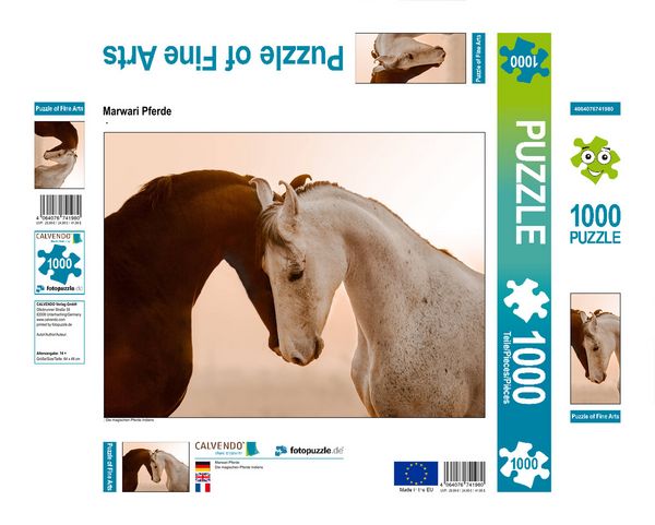 Produktbild: CALVENDO Puzzle Marwari Pferde | 1000 Teile Lege-Gr&ouml;&szlig;e 64x48cm Foto-Puzzle f&uuml;r gl&uuml;ckliche Stunden