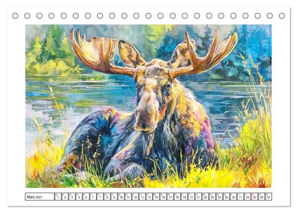 Produktbild: Norwegen. K&uuml;nstlerische Aquarelle aus dem hohen Norden (Tischkalender 2027 DIN A5 quer), CALVENDO Monatskalender