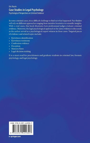 Produktbild: Case Studies in Legal Psychology
