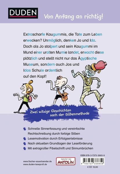 Produktbild: Duden Leseprofi &ndash; Silbe-f&uuml;r-Silbe: Mein Mitsch&uuml;ler, die Mumie, 1. Klasse (Doppelband)