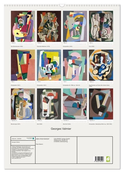 Produktbild: Georges Valmier (Wandkalender 2027 DIN A2 hoch), CALVENDO Monatskalender