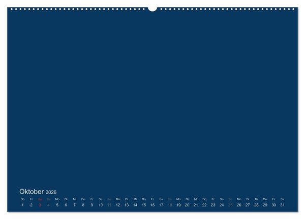 Produktbild: Bastelkalender - Dunkelblau (Wandkalender 2026 DIN A2 quer), CALVENDO Monatskalender