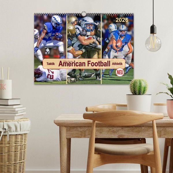 Produktbild: American Football - Taktik und Athletik (Wandkalender 2026 DIN A3 quer), CALVENDO Monatskalender