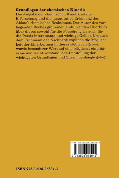 Produktbild: Grundlagen der chemischen Kinetik
