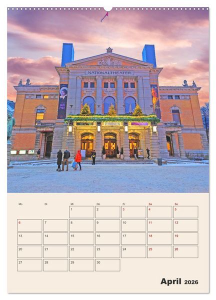 Produktbild: Winterliches Oslo - Terminplaner (hochwertiger Premium Wandkalender 2026 DIN A2 hoch), Kunstdruck in Hochglanz