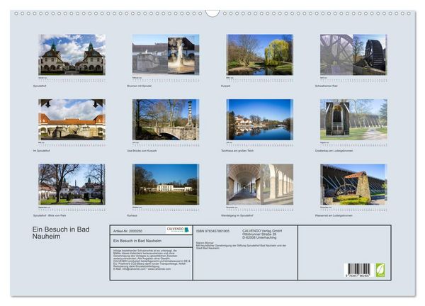 Produktbild: Ein Besuch in Bad Nauheim (Wandkalender 2026 DIN A2 quer), CALVENDO Monatskalender