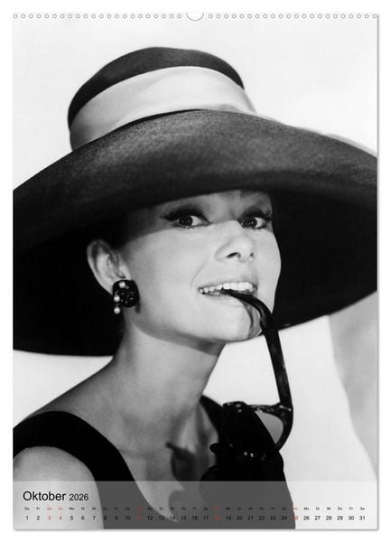 Produktbild: Hollywood-Diva - Audrey Hepburn (hochwertiger Premium Wandkalender 2026 DIN A2 hoch), Kunstdruck in Hochglanz