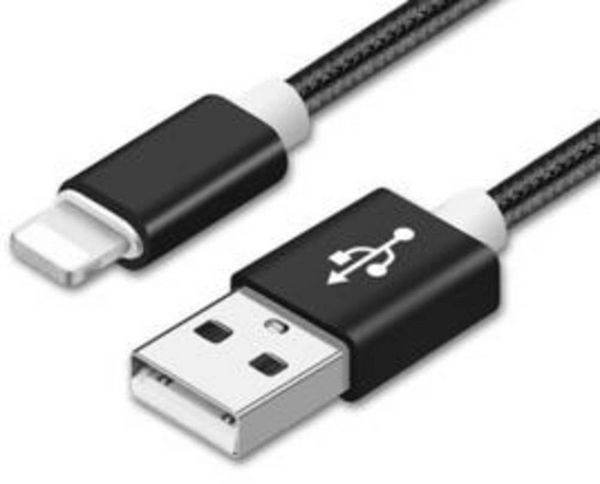 REEKIN USB-Kabel USB 2.0 USB-A Stecker, Apple Lightning Stecker 1.00m Schwarz 4260272282368