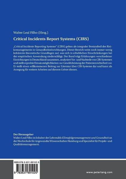 Produktbild: Critical Incidents Report Systems (CIRS)