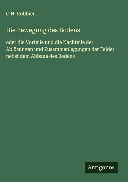 Produktbild: Die Bewegung des Bodens