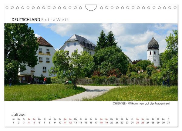 Produktbild: Wei&szlig;blaue Impressionen vom Chiemsee (Wandkalender 2026 DIN A4 quer), CALVENDO Monatskalender