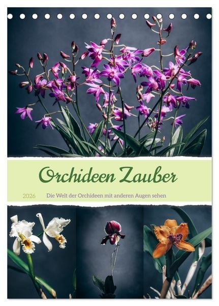 Orchideen Zauber (Tischkalender 2026 DIN A5 hoch), CALVENDO Monatskalender