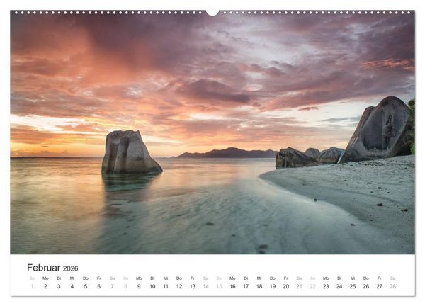 Produktbild: Seychellen - Willkommen im Paradies (hochwertiger Premium Wandkalender 2026 DIN A2 quer), Kunstdruck in Hochglanz