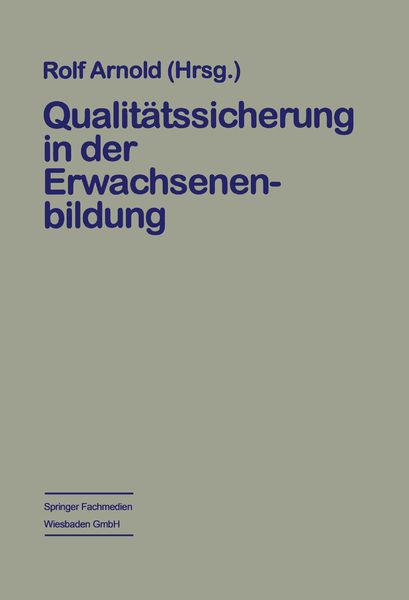 Produktbild: Qualit&auml;tssicherung in der Erwachsenenbildung