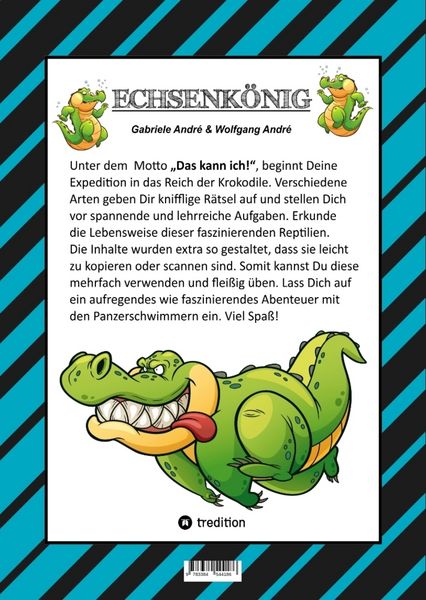 Produktbild: CRAFTBOOK - STARKE AUSMALMOTIVE - ALLIGATOR - KAIMAN - KROKODIL -KNIFFLIGE R&Auml;TSEL UND AUFGABEN - WISSENSWERTES - TUTORIAL - NACHZEICHNEN