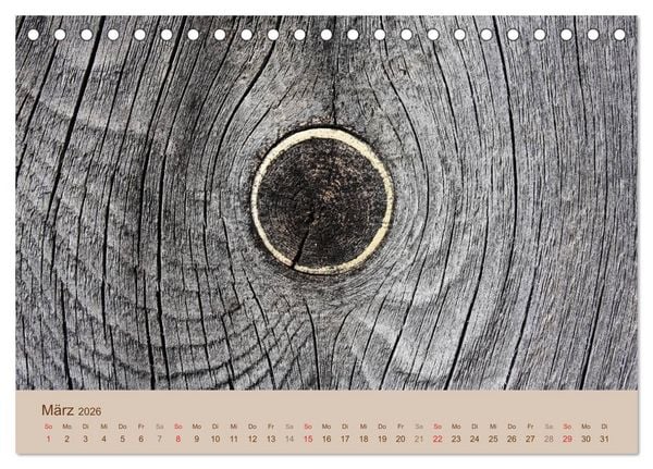 Produktbild: Farben des Holzes (Tischkalender 2026 DIN A5 quer), CALVENDO Monatskalender