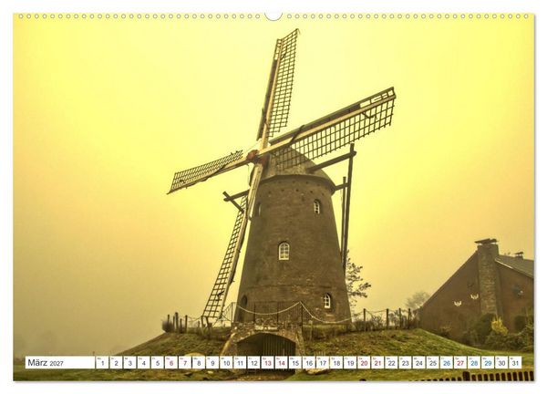 Produktbild: Besondere Windm&uuml;hlen am Niederrhein (Wandkalender 2027 DIN A2 quer), CALVENDO Monatskalender