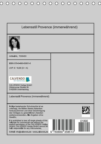 Produktbild: Lebensstil Provence (immerw&auml;hrend) (Tischkalender immerw&auml;hrend DIN A5 hoch)