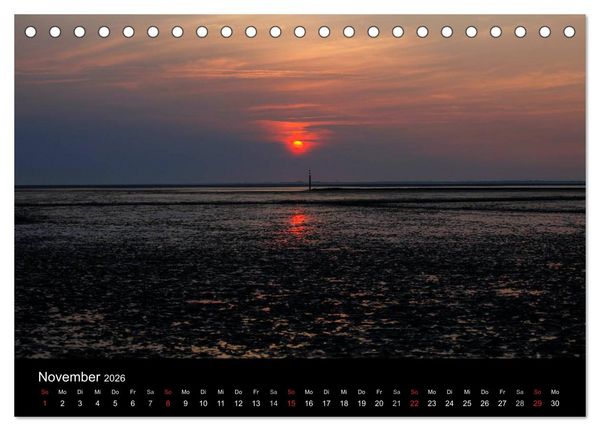 Produktbild: NORDSEE IMPRESSIONEN (Tischkalender 2026 DIN A5 quer), CALVENDO Monatskalender