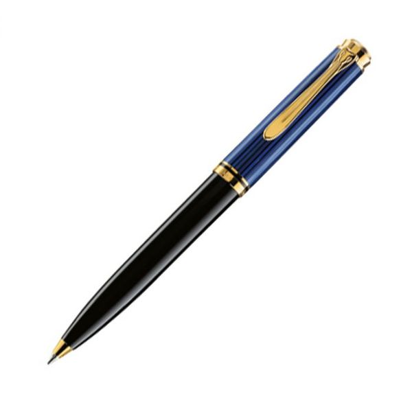 Pelikan Kugelschreiber Souverän® K605, 24-Karat vergoldete Zierelemente, Drehmechanik, Schwarz-Blau