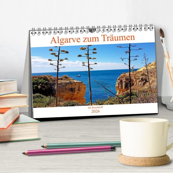 Produktbild: Algarve zum Tr&auml;umen (Tischkalender 2026 DIN A5 quer), CALVENDO Monatskalender