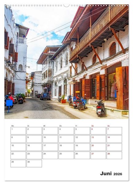 Produktbild: Sansibar - K&uuml;stenstadt mit Charme (Wandkalender 2026 DIN A2 hoch), CALVENDO Monatskalender