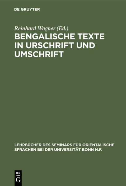 Produktbild: Bengalische Texte in Urschrift und Umschrift