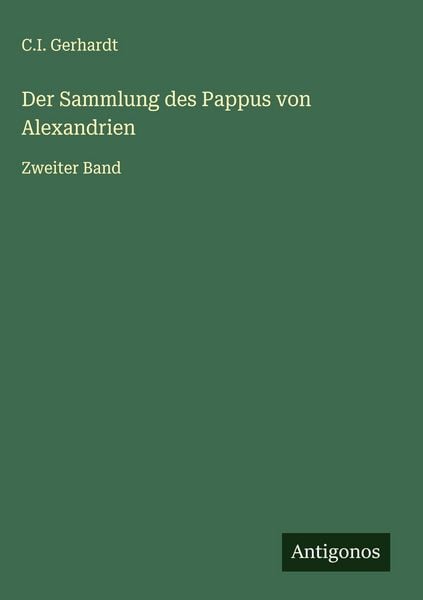Produktbild: Der Sammlung des Pappus von Alexandrien