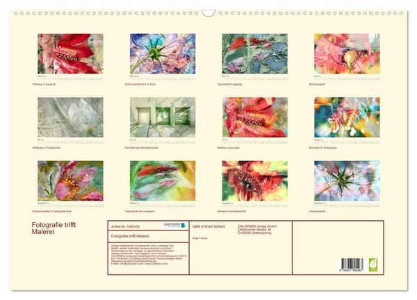 Produktbild: Fotografie trifft Malerei (Wandkalender 2026 DIN A2 quer), CALVENDO Monatskalender