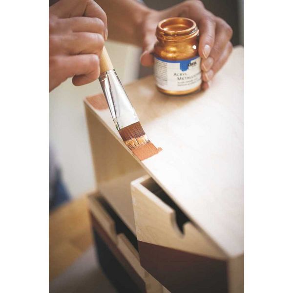 Produktbild: KREUL Acryl Metallicfarbe schwarz 50ml