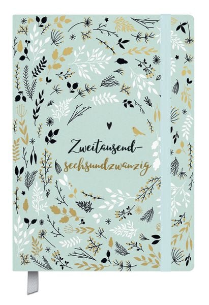 Produktbild: Terminkalender Campus Mint Flowers 18 Monate 2026/2027
