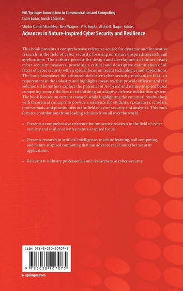 Produktbild: Advances in Nature-Inspired Cyber Security and Resilience