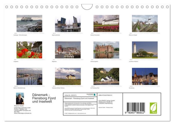 Produktbild: D&auml;nemark - Flensborg Fjord und Inselwelt (Wandkalender 2026 DIN A4 quer), CALVENDO Monatskalender