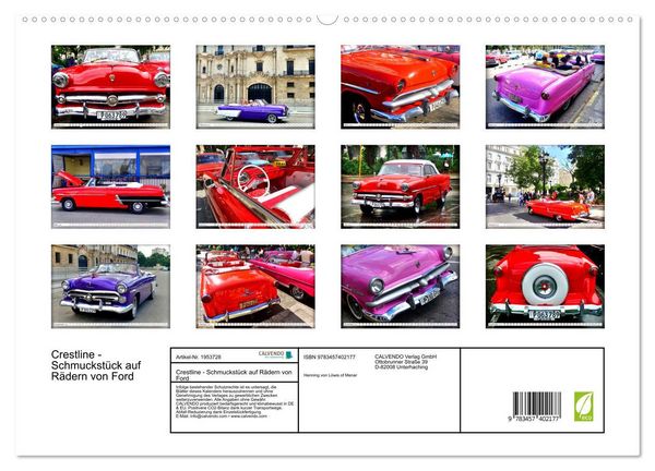 Produktbild: Crestline - Schmuckst&uuml;ck auf R&auml;dern von Ford (hochwertiger Premium Wandkalender 2026 DIN A2 quer), Kunstdruck in Hochglanz