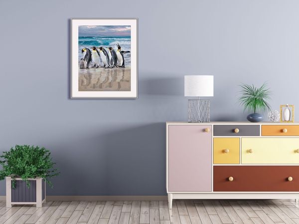 Produktbild: Schipper 609130887 - Malen nach Zahlen, Kaiserpinguine, 40 x 50 cm